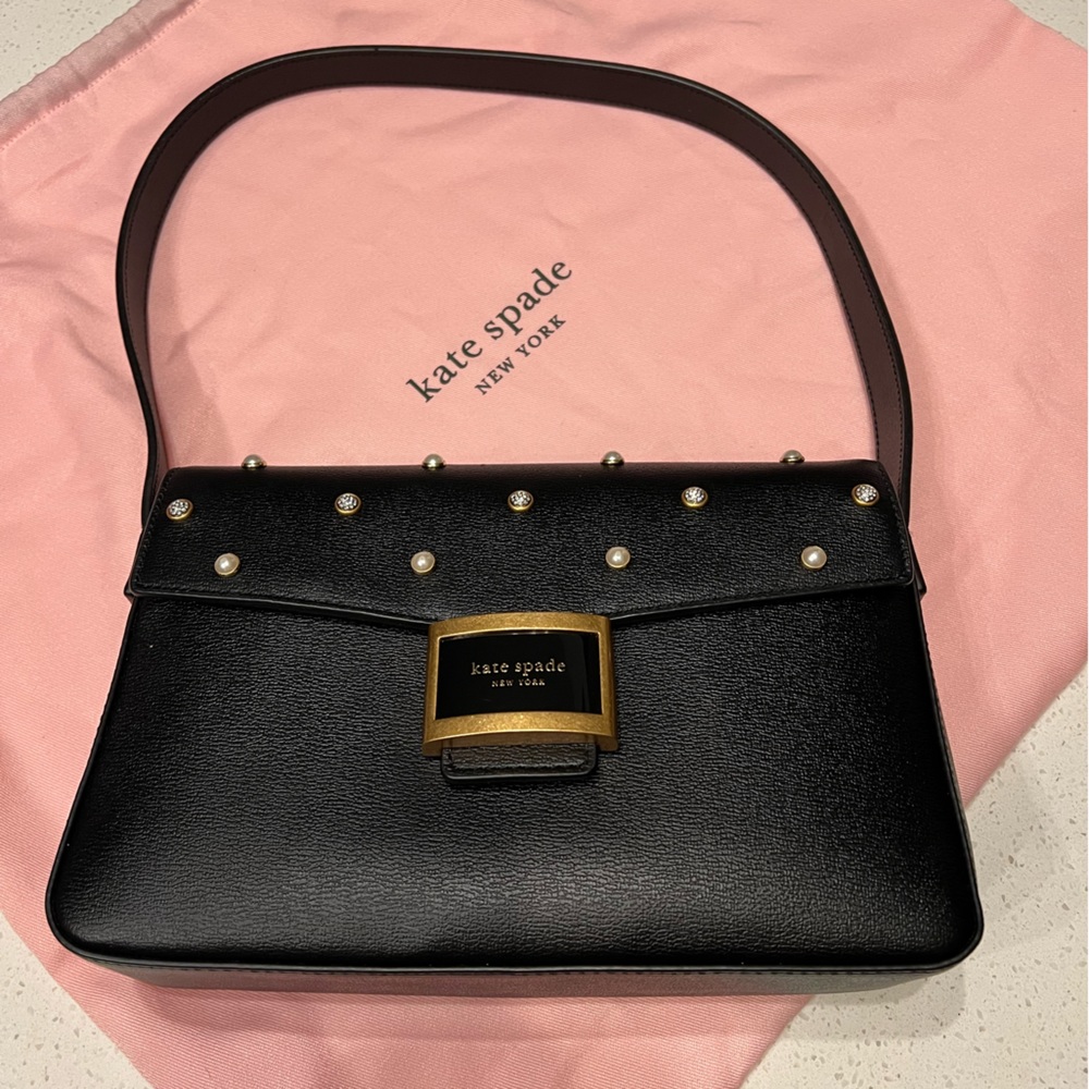 New Kate Spade Katy Pearl Embellished Medium Shoulder Bag